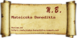 Mateicska Benedikta névjegykártya